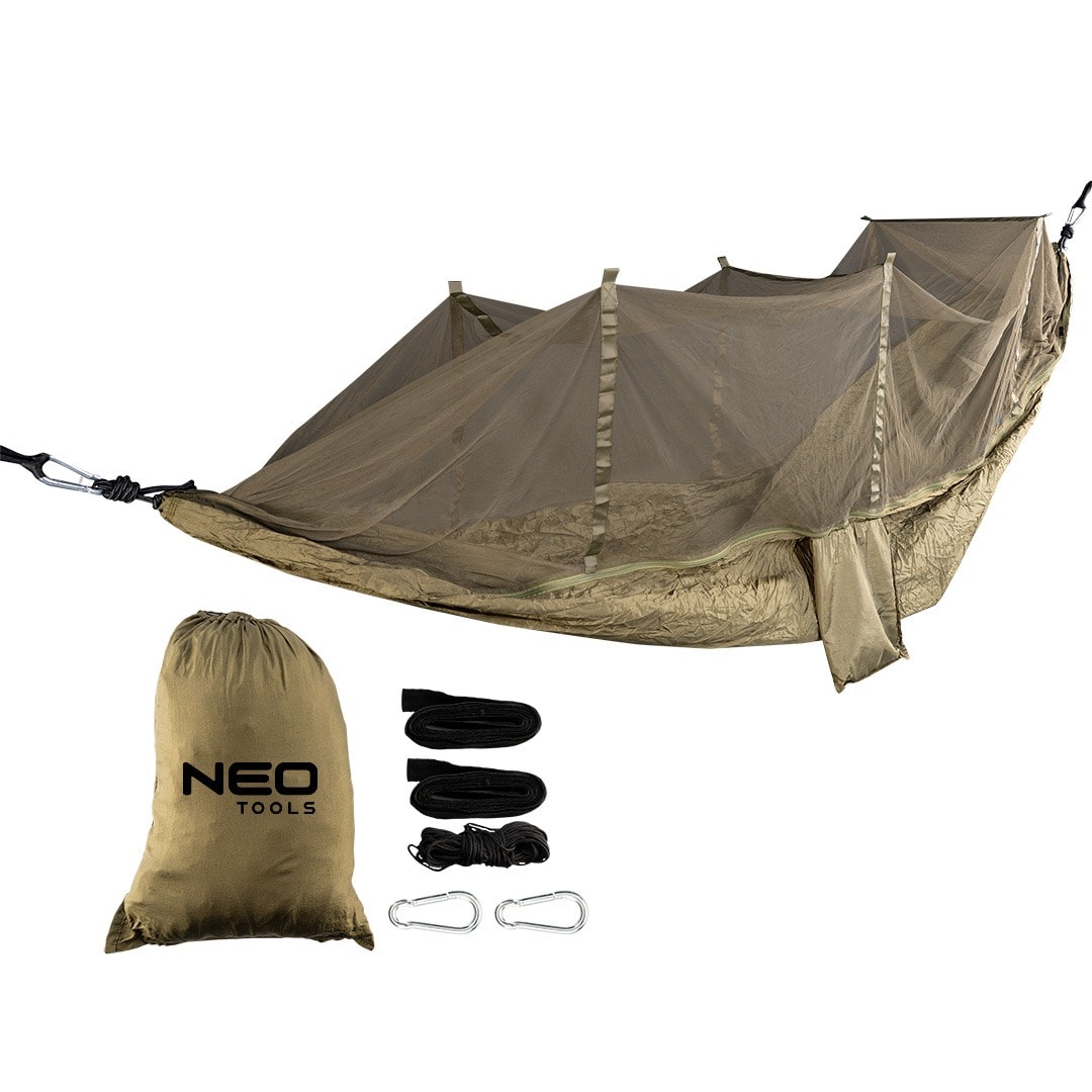 Hammock with mosquito net 330 x 140 cm - ideal for camping