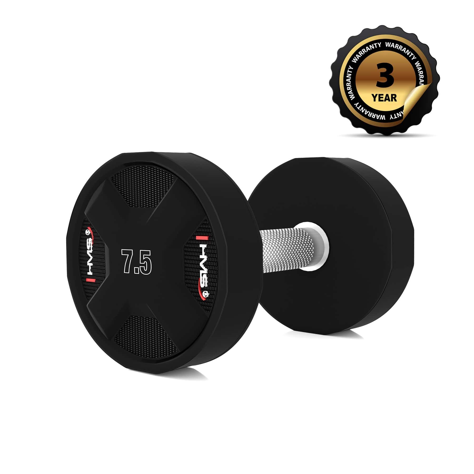 HMS HPC 7.5 kg Polyurethane CPU Dumbbell - ideal for strength training