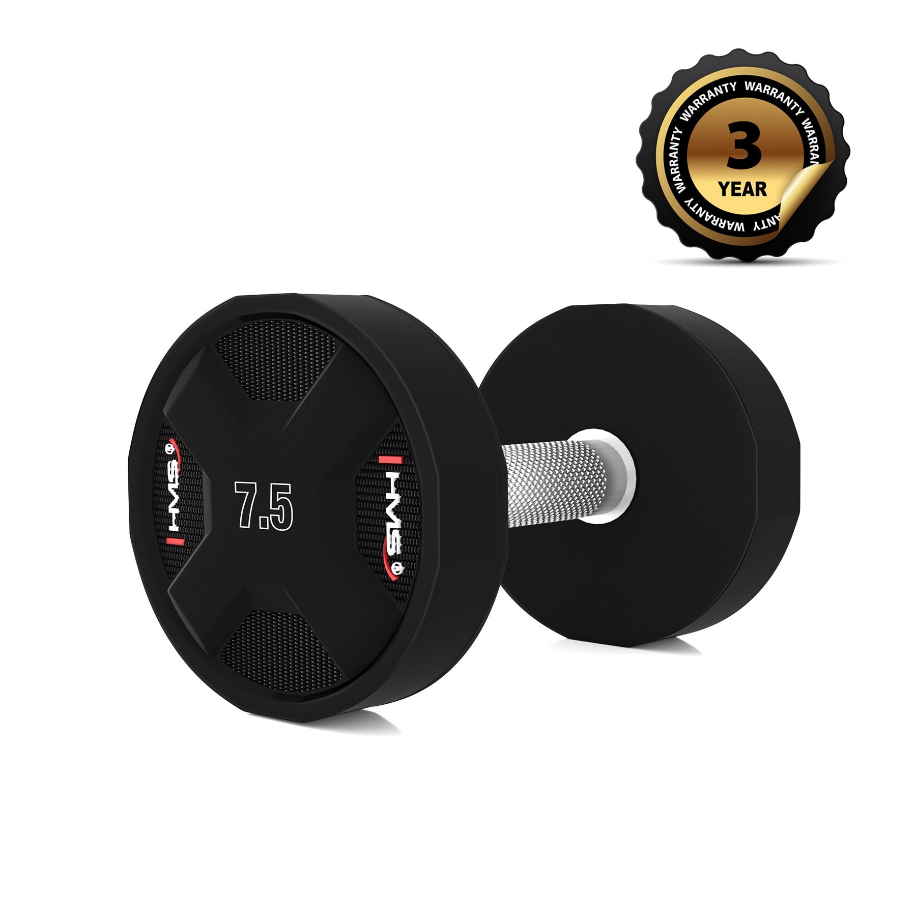 HMS HPC 7.5 kg Polyurethane CPU Dumbbell - ideal for strength training