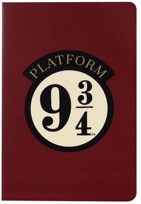 Harry Potter A5 Lined Notebook Platform 9 3/4 - ideal for fans