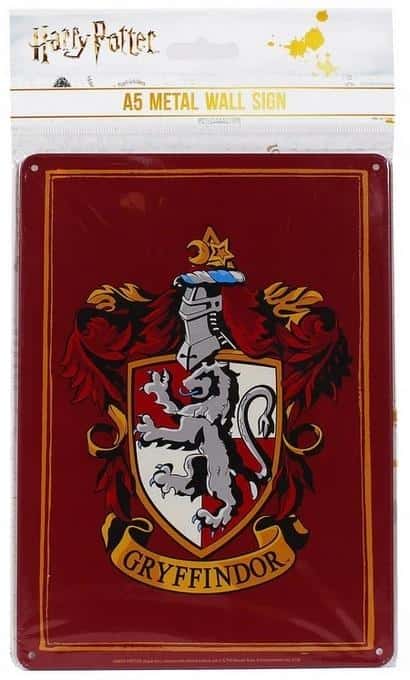Harry Potter Metal Sign Gryffindor Crest - perfect decoration for fans