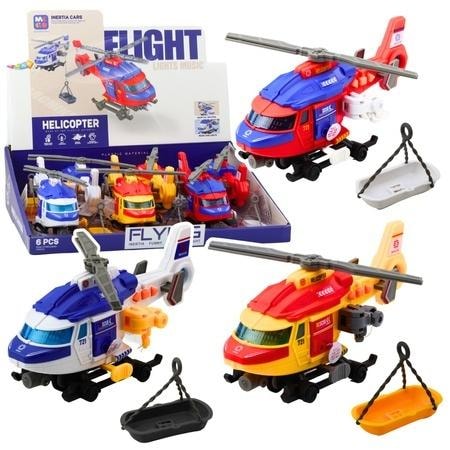 Rescue helicopter with drive + accessories MIX - perfect gift for little aviation fans