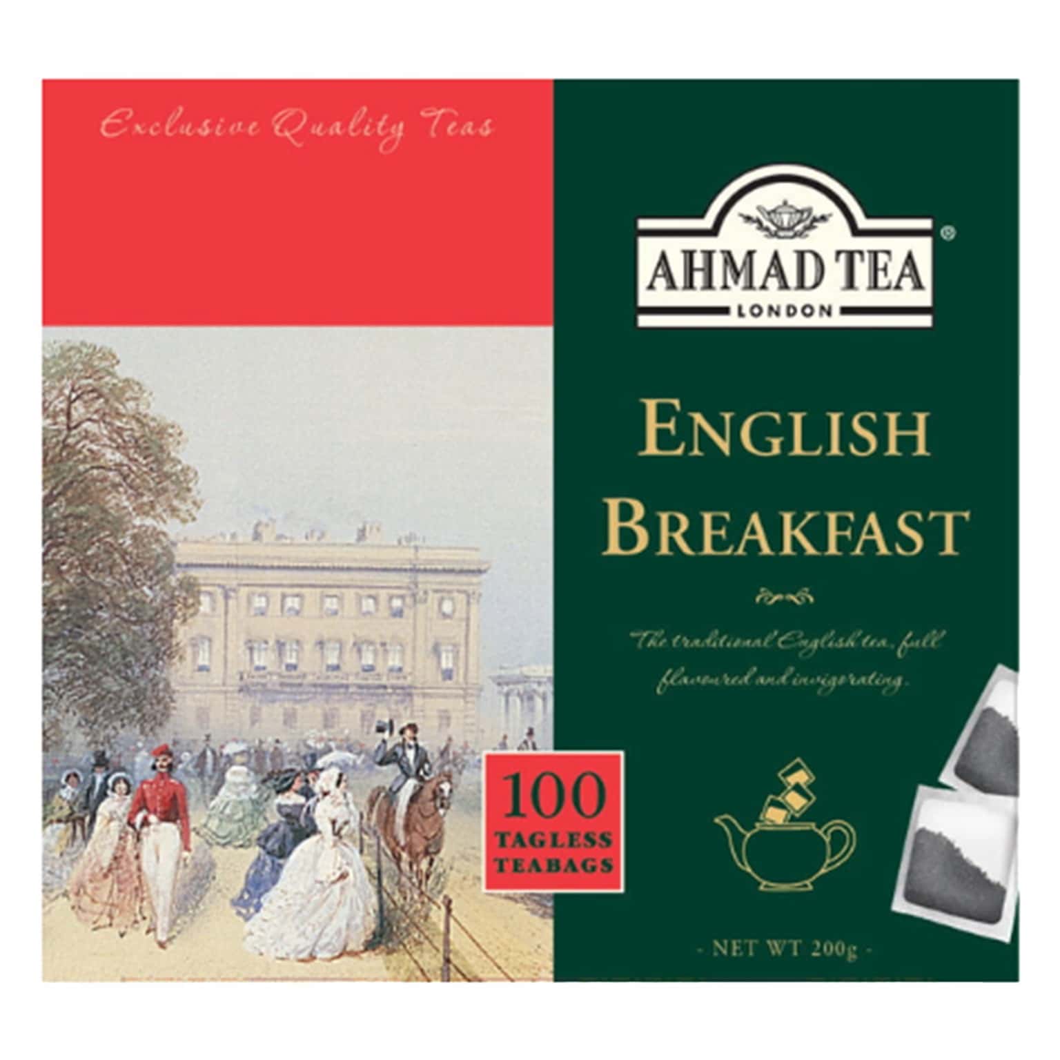 Ahmad Tea English Breakfast - Classic Breakfast Tea 100 Tea Bags