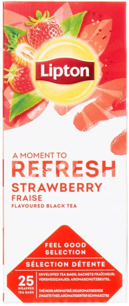 Lipton Classic Strawberry - Strawberry flavored tea bags, perfect for warm days