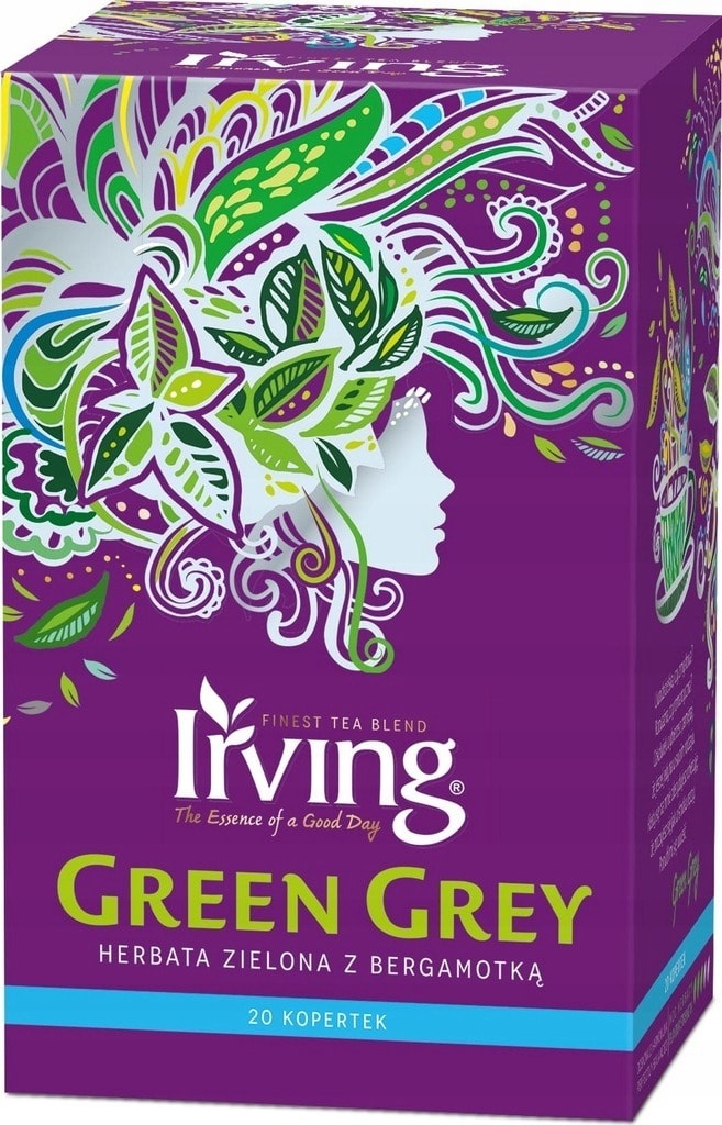 IRV Green Tea Green Grey - 20 tea bags for relaxation