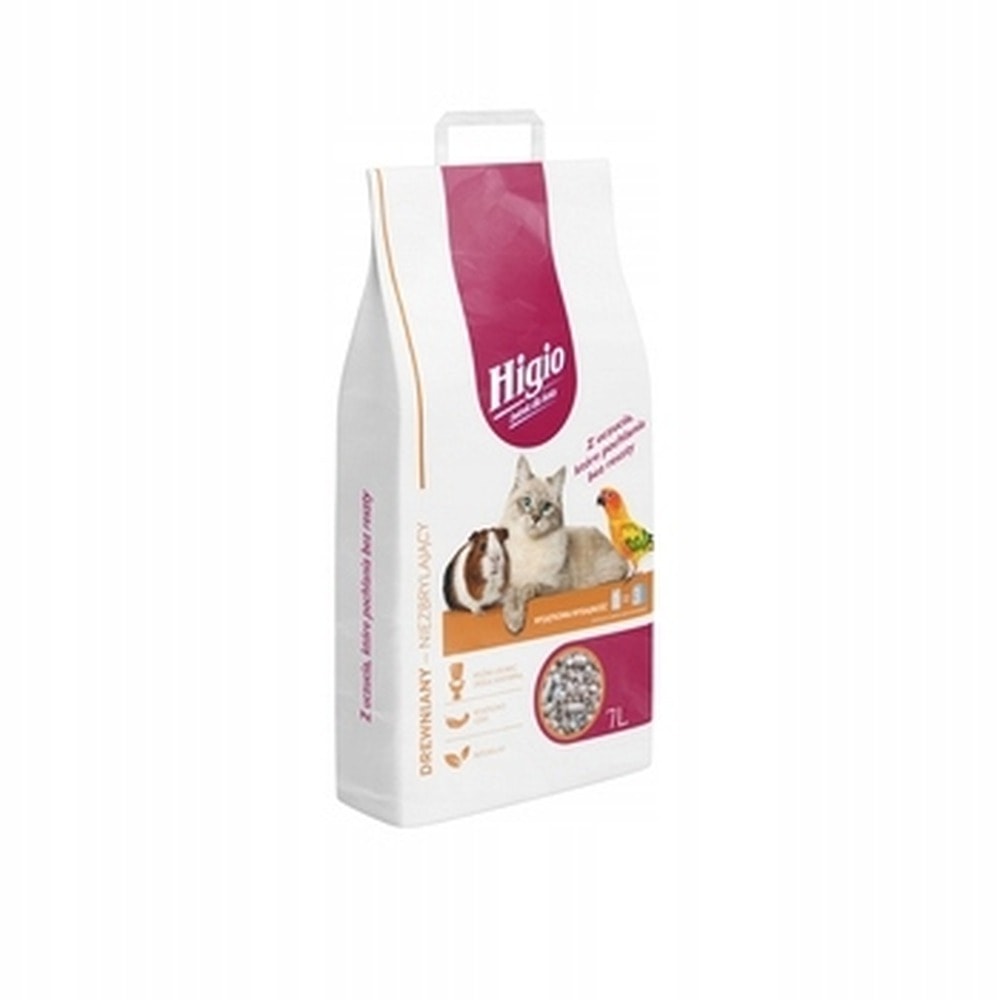 Higio Wood Litter 7L - Natural Comfort for Your Cat