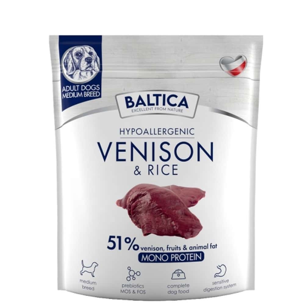 Baltica Nutraceutic Hypoallergenic dog food with venison and rice M 1kg