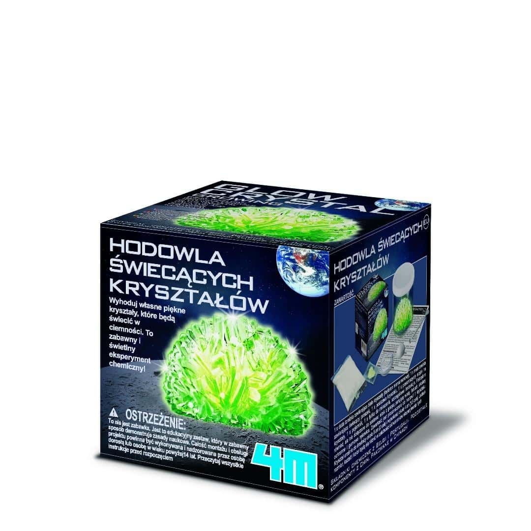 4M Glowing Crystals Growing Kit - educational set for little scientists