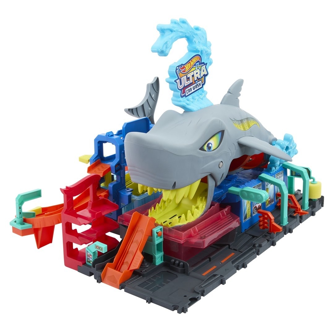 Hot Wheels City Ultra Shark Wash - playset with shark