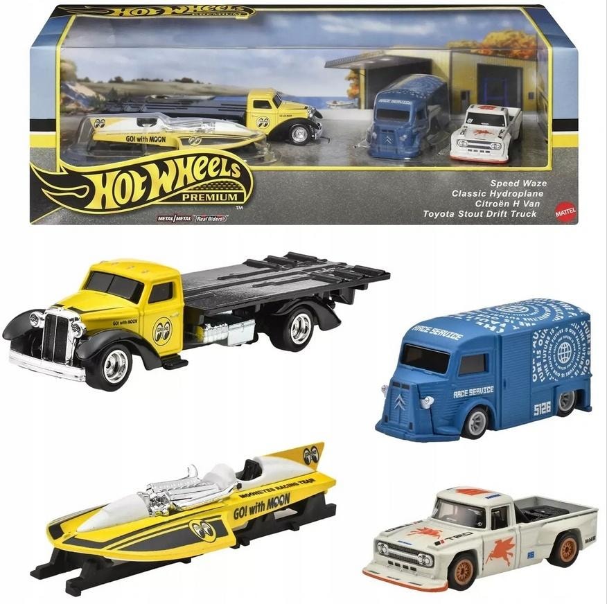 Hot Wheels Premium Diorama 4-pack BRE Datsun - collector's set
