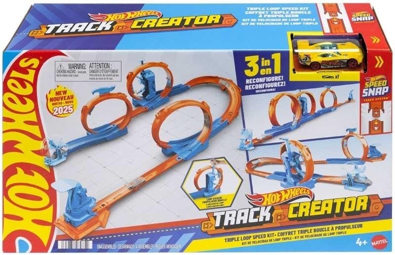 Hot Wheels Track Creator - Triple Loop Track - Builder Kit