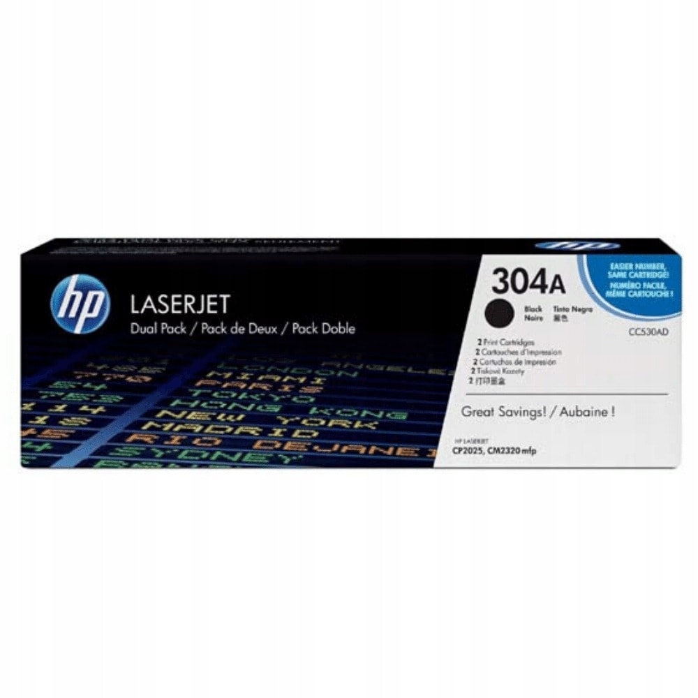 HP 304A - Set of 2 Original LaserJet Black Toner Cartridges