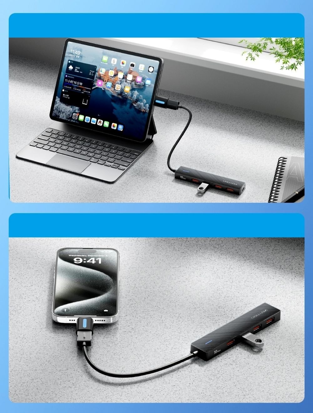 Vention USB 3.2 Gen 2 5-in-1 Hub - Expand the capabilities of your computer