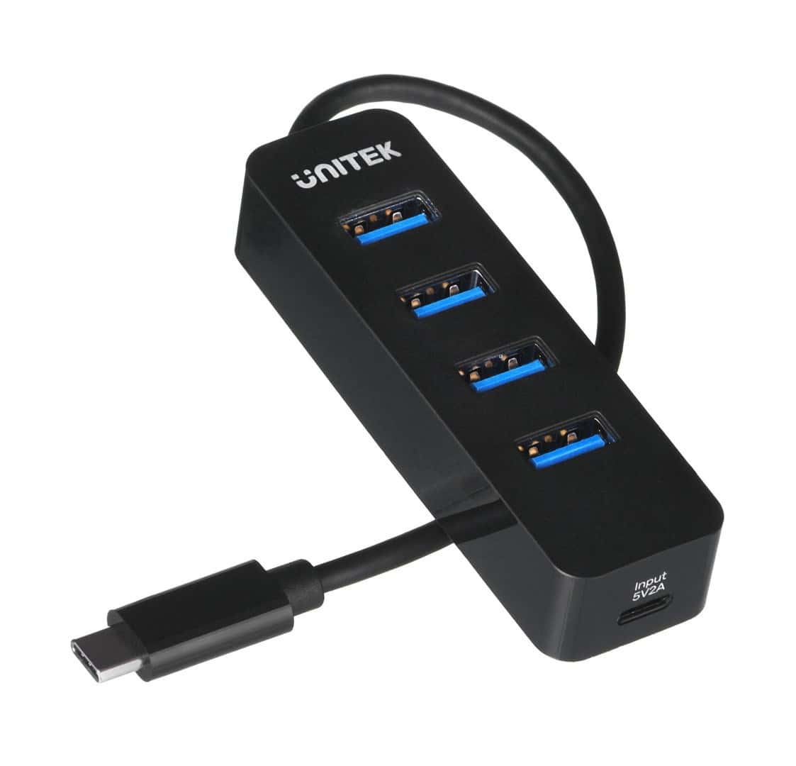 Unitek HUB USB-C 4xUSB-A 3.1 - Active Hub 10W