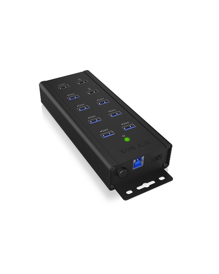 ICY BOX IB-HUB1703-QC3 - USB 3.2 Gen 1 Hub Black