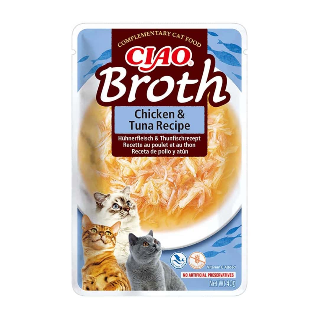 Inaba Ciao Broth - Soup for Cats Chicken, Fish, Scallop 10x40g