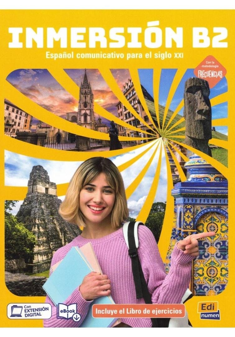 Inmersion B2 Textbook with exercises - collective work - ideal for learning Spanish