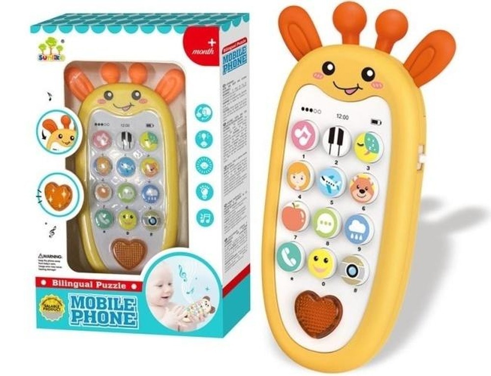 Interactive toy phone - Giraffe with light and sound