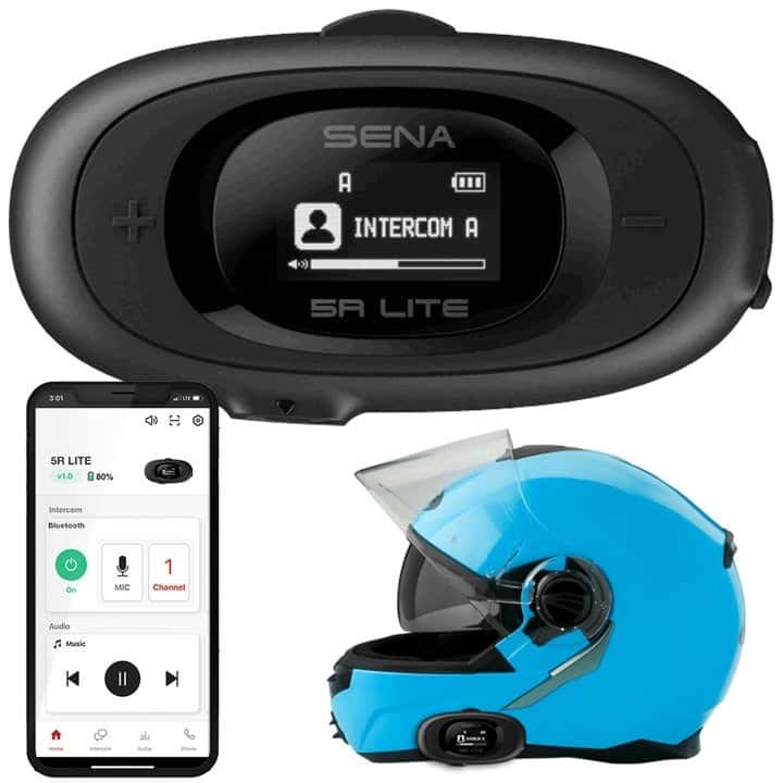 Sena 5RLITE-01 Motorcycle Intercom for 1 helmet - ideal for communication on the road
