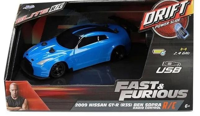 Jada RC F&F Drift Nissan GTR 2009 1:24 - Remote Controlled Model