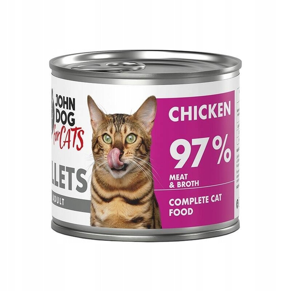 John Dog JD for CATS Karma dla kota Dorosły Kurczak Filety 140g