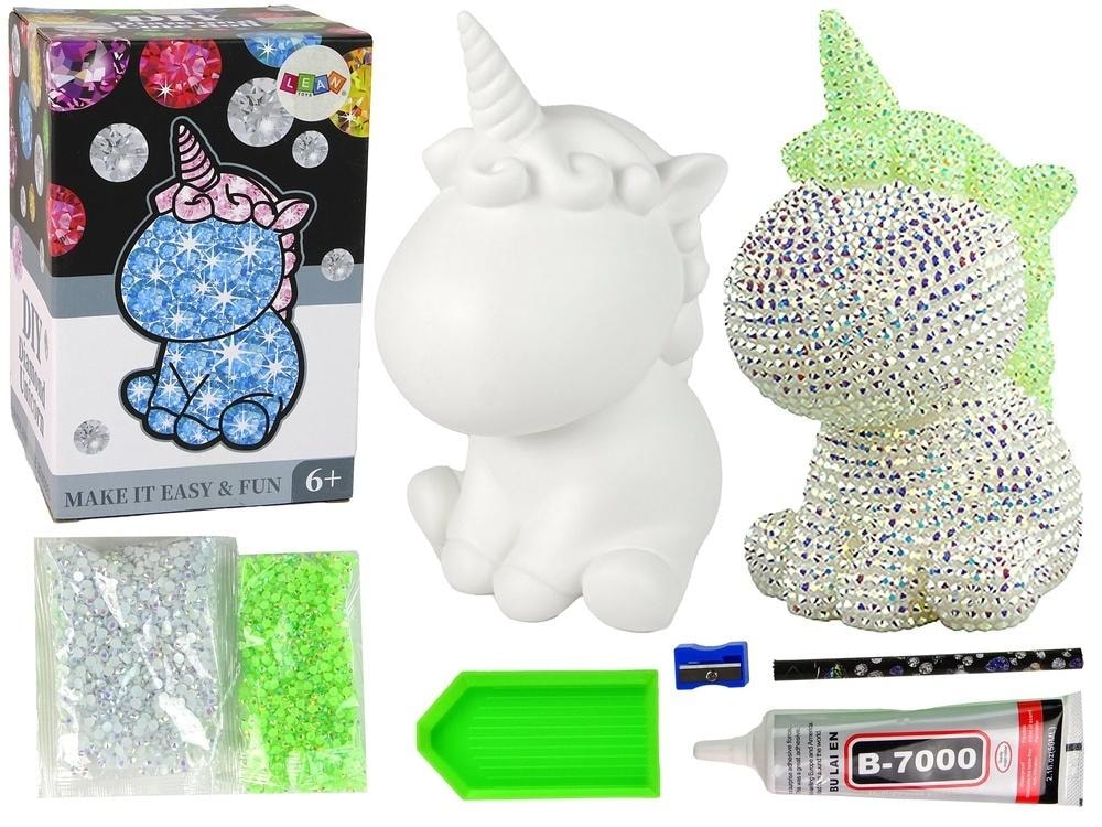 Leantoys Creative Set Unicorn DIY Diamonds Crystals Green - perfect gift