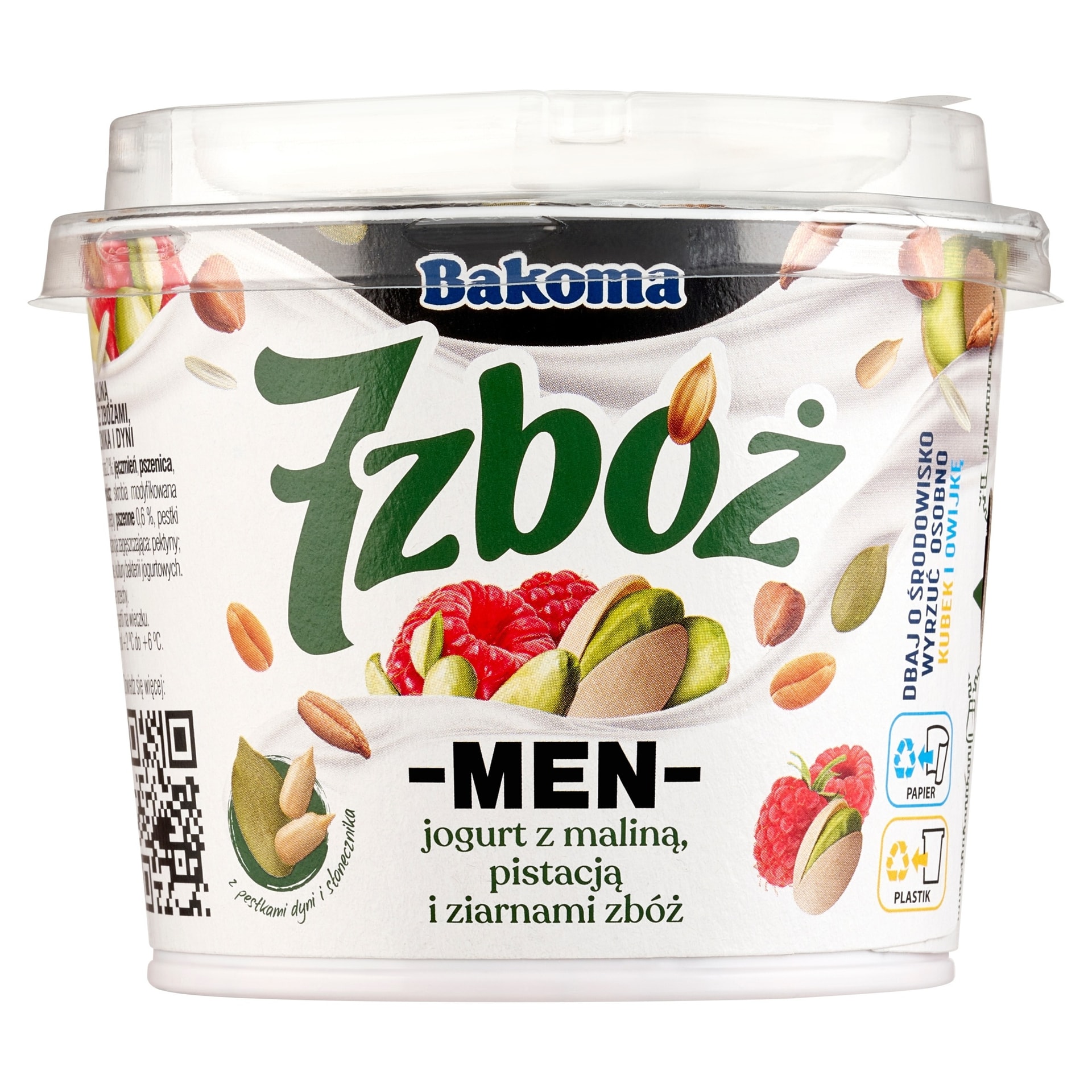 BAK Yogurt 7 grains with raspberries and strawberries - perfect for breakfast