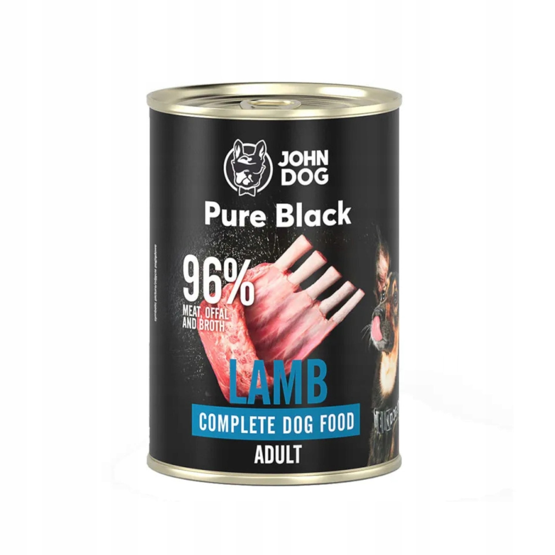 John Dog Pure Black - Wet food with lamb for adult dogs 400g