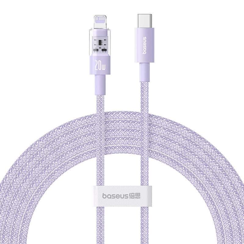 Baseus Gem USB-C to iPhone Cable 20W 2m - purple, fast charging