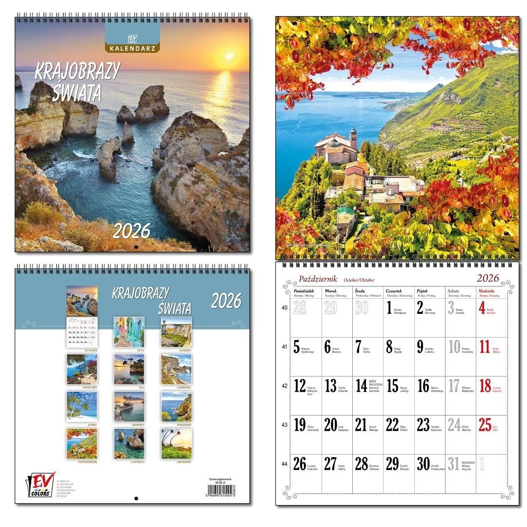 EV-Corp Calendar 2026 World Landscapes - perfect for planning
