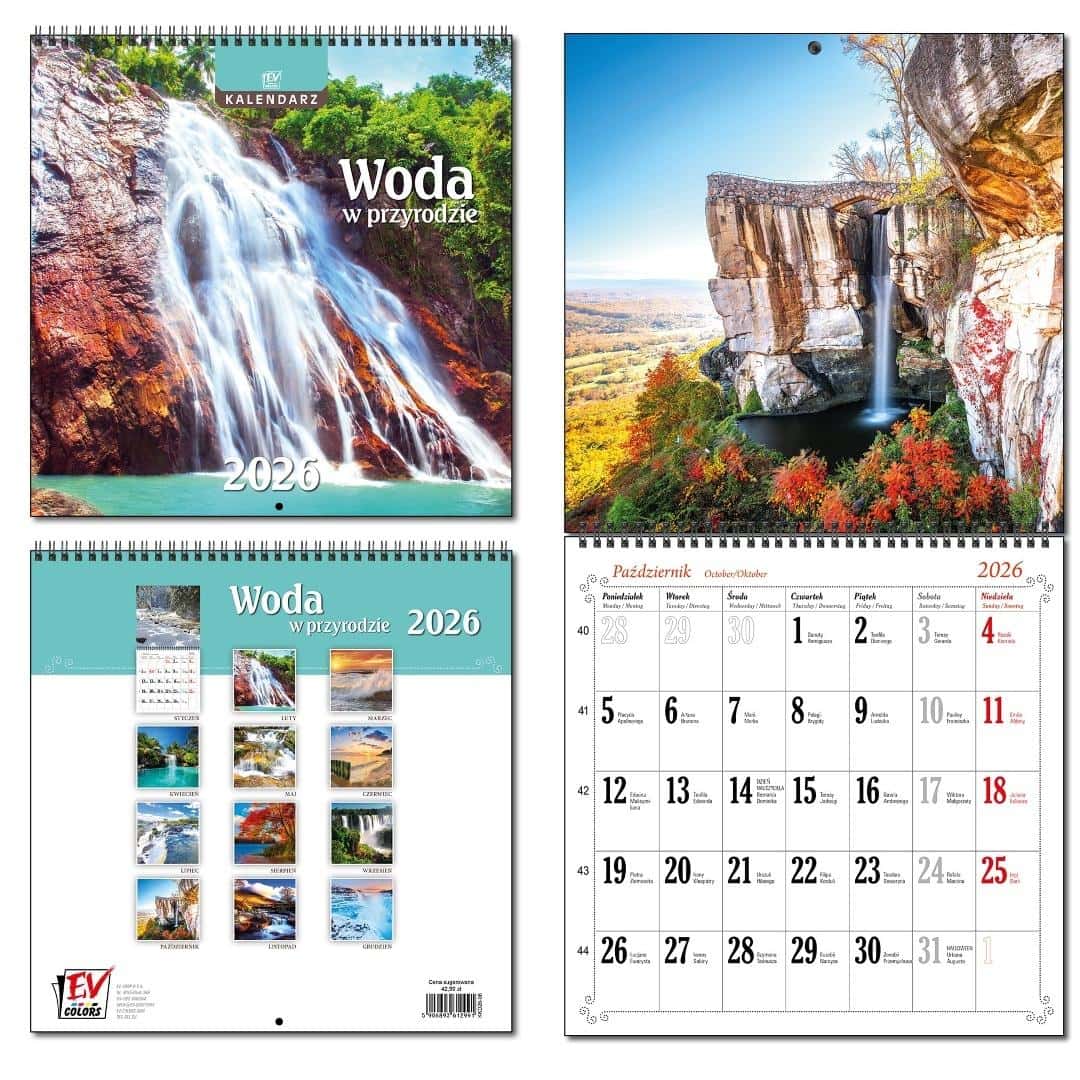 Calendar 2026 Water - Wall calendar with water theme