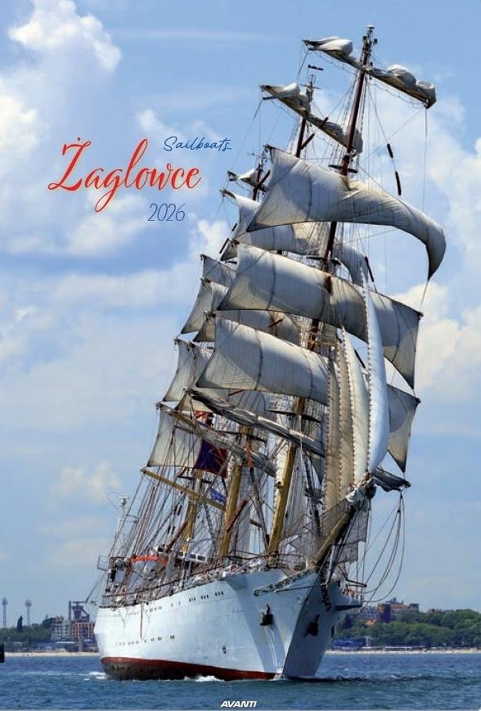 AVANTI A3 Wall Calendar Sailboats 2025 - perfect gift for sea lovers