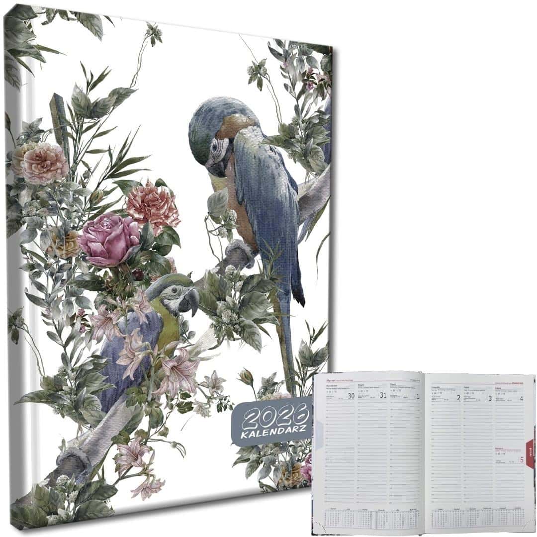 Calendar 2026 A5 Weekly Planner Parrots - ideal for planning