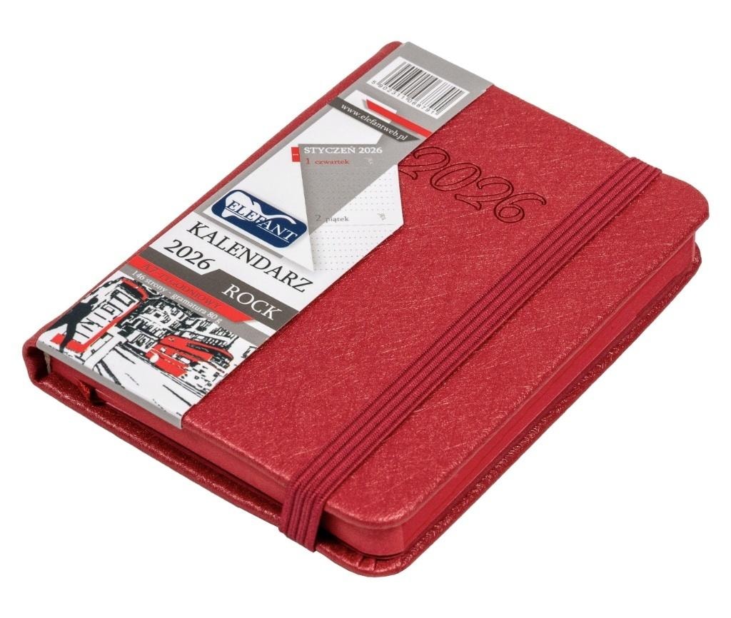 Rock A7 weekly calendar red 2026 - perfect for planning