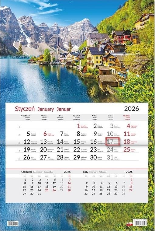 Calendar 2026 single-part Town - ideal for planning