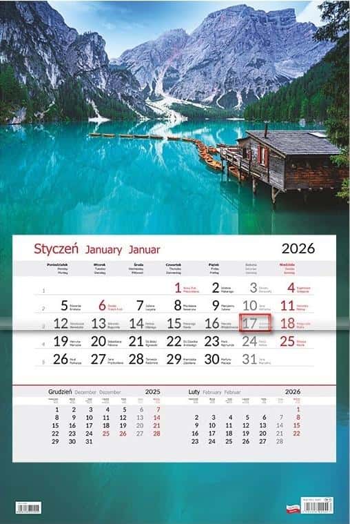 Calendar 2026 single-panel Boats - plan your year with a beautiful view!