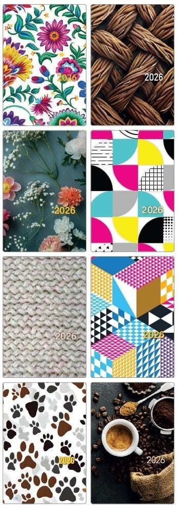 Pocket Calendar 2026 Pattern Mix - Plan Your Year!