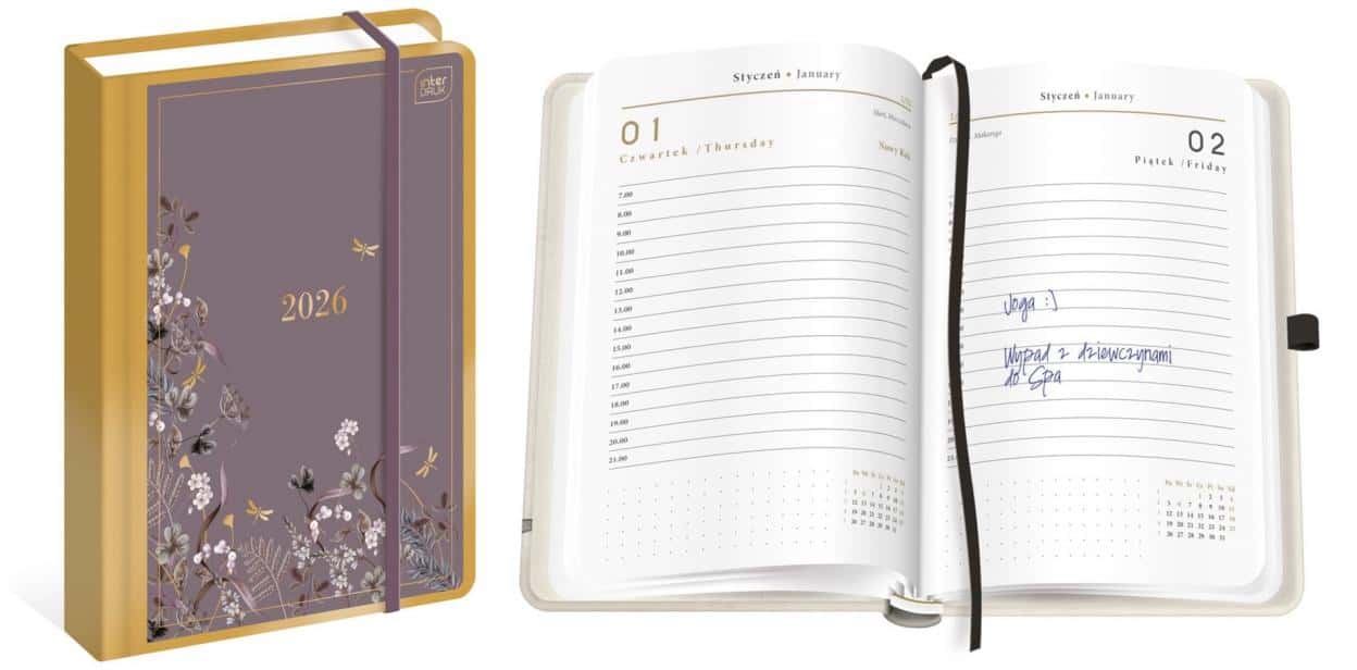Calendar 2026 book A5 Metallic Satin - ideal for planning