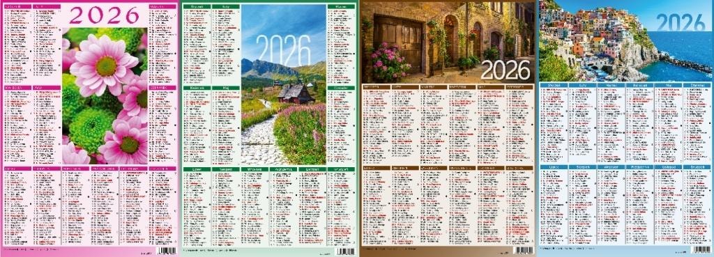 Wall calendar annual Mix 230 x 335 mm - plan your year!