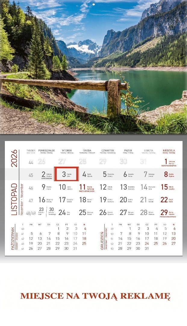 Calendar 2026 Wall Calendar Single-Part Mountain Motifs - Plan Your Year!