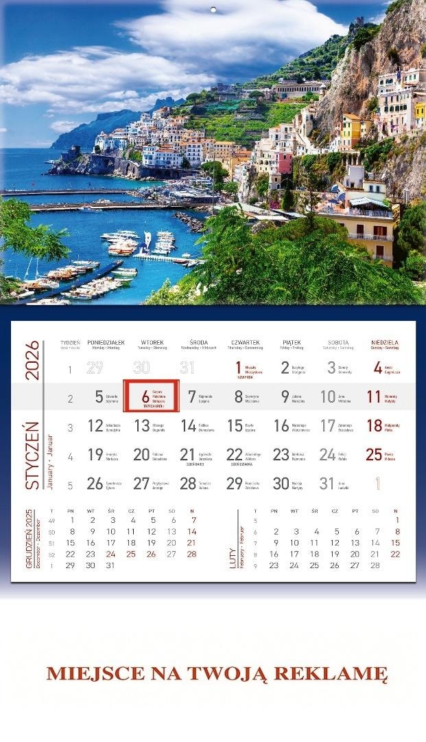 Calendar 2026 Wall Calendar Amalfi Coast - Plan Your Year!