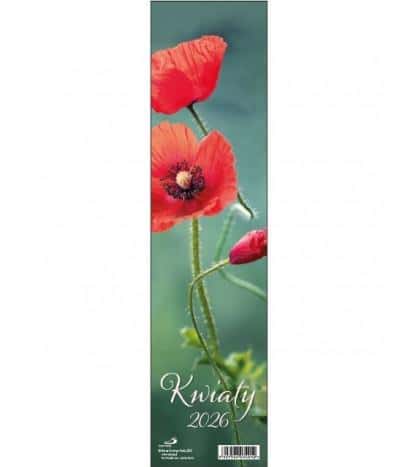 Calendar 2026 wall flowers - slim format, ideal for planning