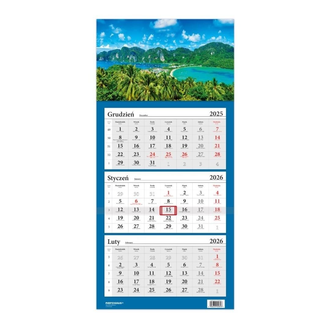 Helma Calendar 2026 Three-Part Lux Thailand - plan your year!