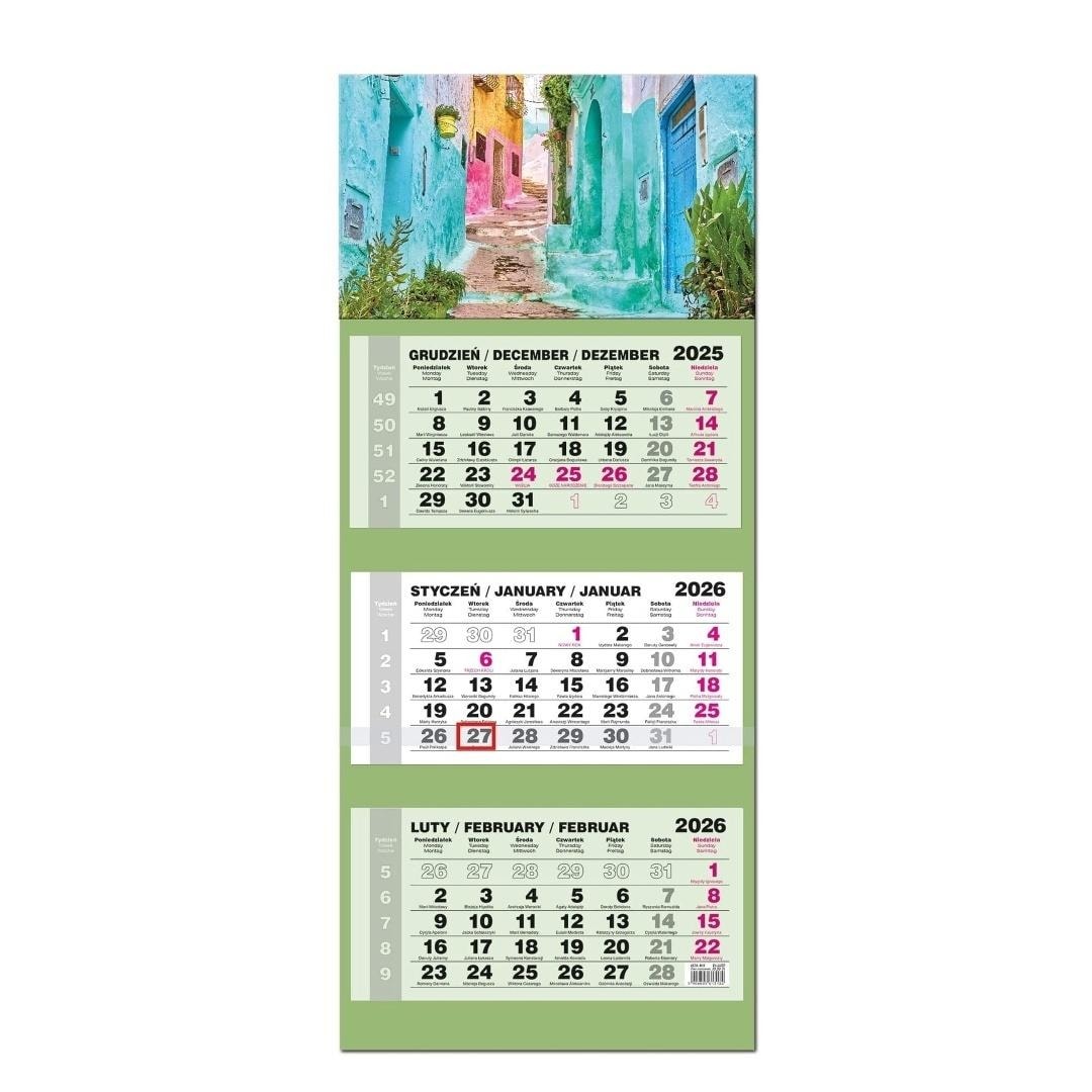 EV-Corp 2026 Three-Part LUX Calendar Convex Morocco