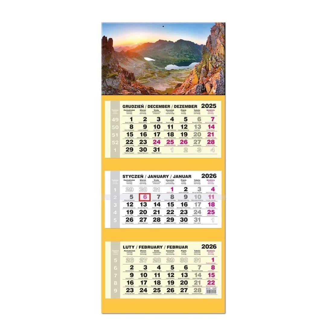 EV-Corp LUX three-part calendar 2026 Tatra - ideal for planning