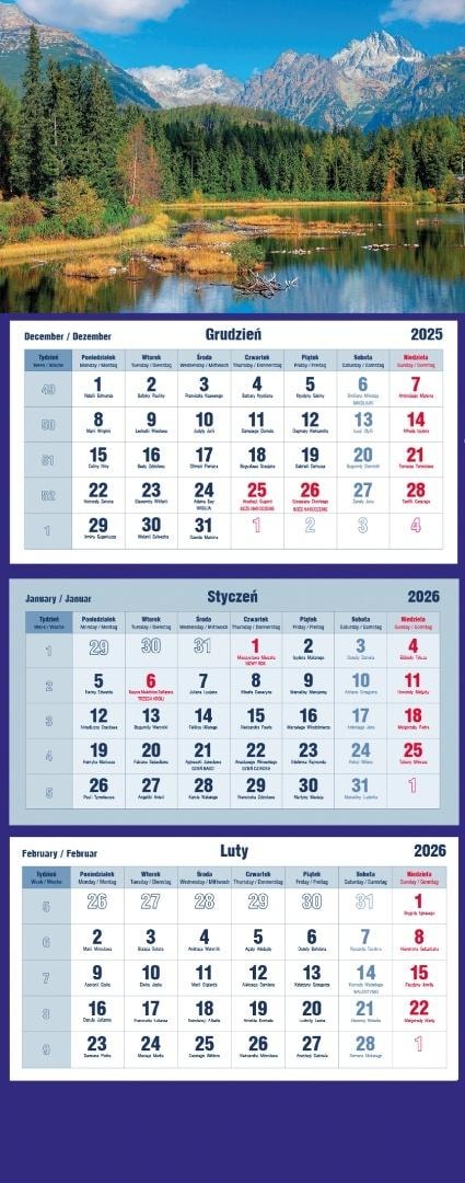 Michalczyk i Prokop Calendar - Three-part Tatra 2026 with ad space