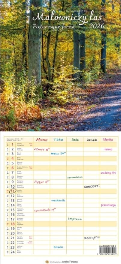 Calendar 2026 - Picturesque narrow multi-sheet calendar