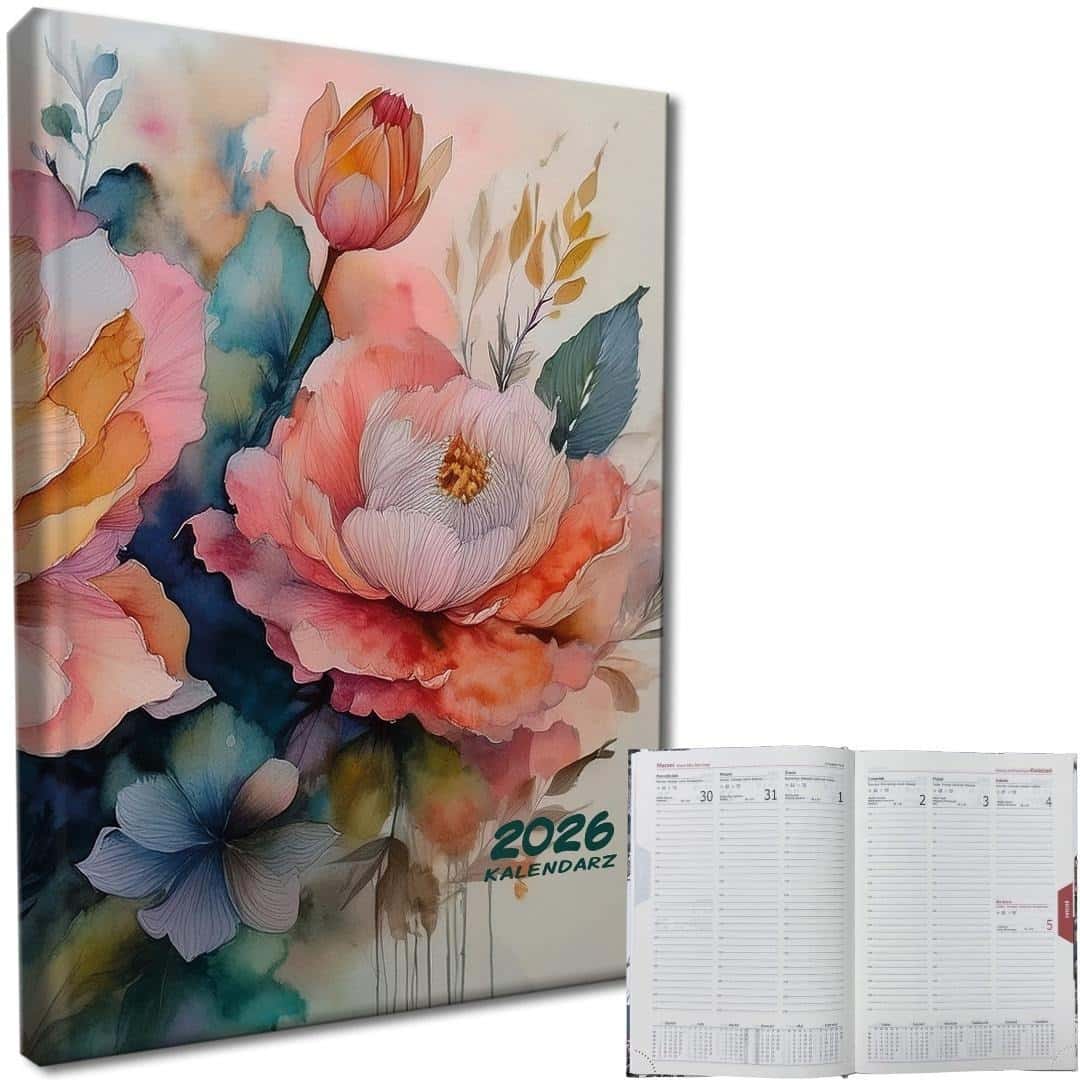 A5 Calendar Flowers 2026 - Plan your year in style!