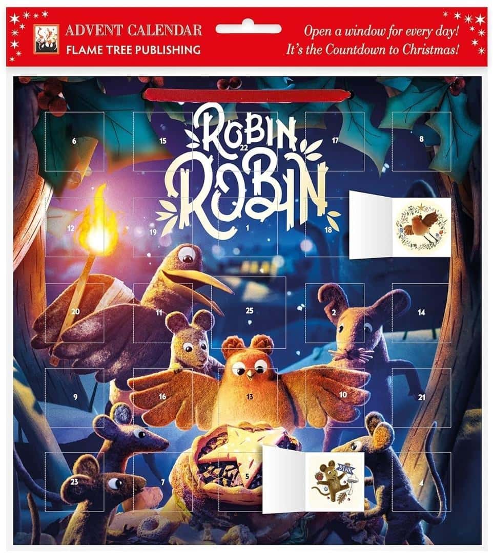 Robin Robin Advent Calendar with stickers - Christmas magic every day!