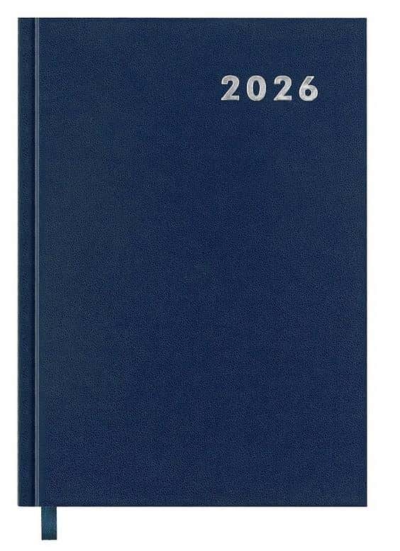 Easy Stationery Book Calendar 2026 A5 blue - perfect for planning